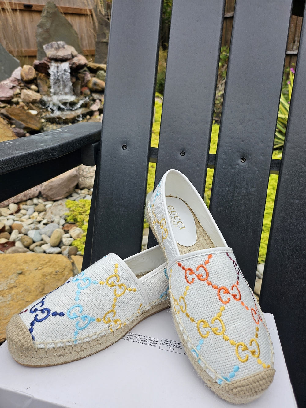 Gucci Kids White Multicolor GG Espadrilles